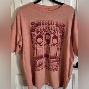 Billabong Kissed by Moonlight Oversized Graphic Tee NWT Size L